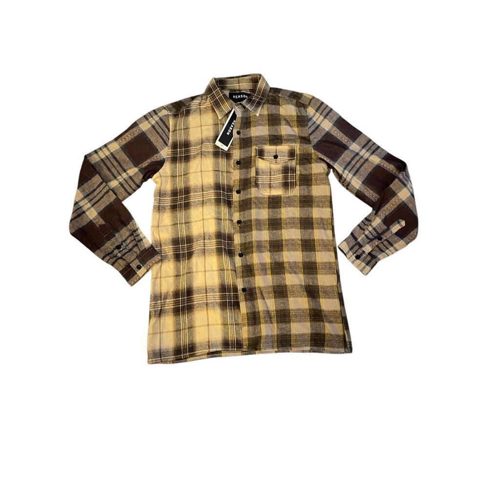Reason Plaid Casual Button Down Shirt